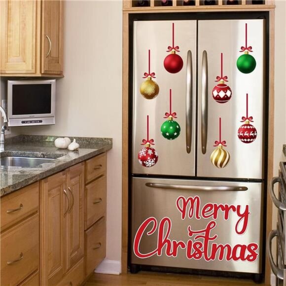 32PCS Christmas Garage Door Decorations Magnets - Merry Xmas Ball Holiday - Picture 3 of 7